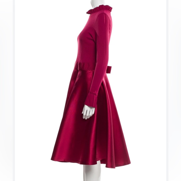 Ted Baker London Zadi Mix Media Long Sleeve Dress fits like 14 - Picture 4 of 6